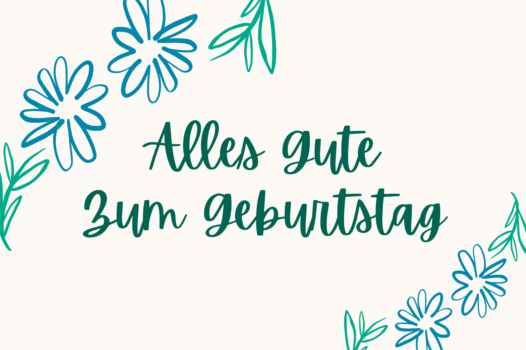 carte de voeux anniversaire - birthday greetings card - Glückwunschkarte zum Geburtstag