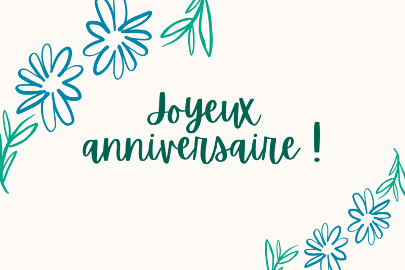 carte de voeux anniversaire - birthday greetings card - Glückwunschkarte zum Geburtstag