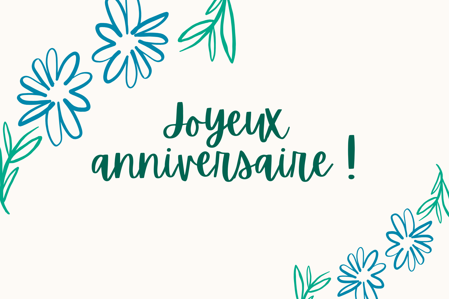 carte de voeux anniversaire - birthday greetings card - Glückwunschkarte zum Geburtstag