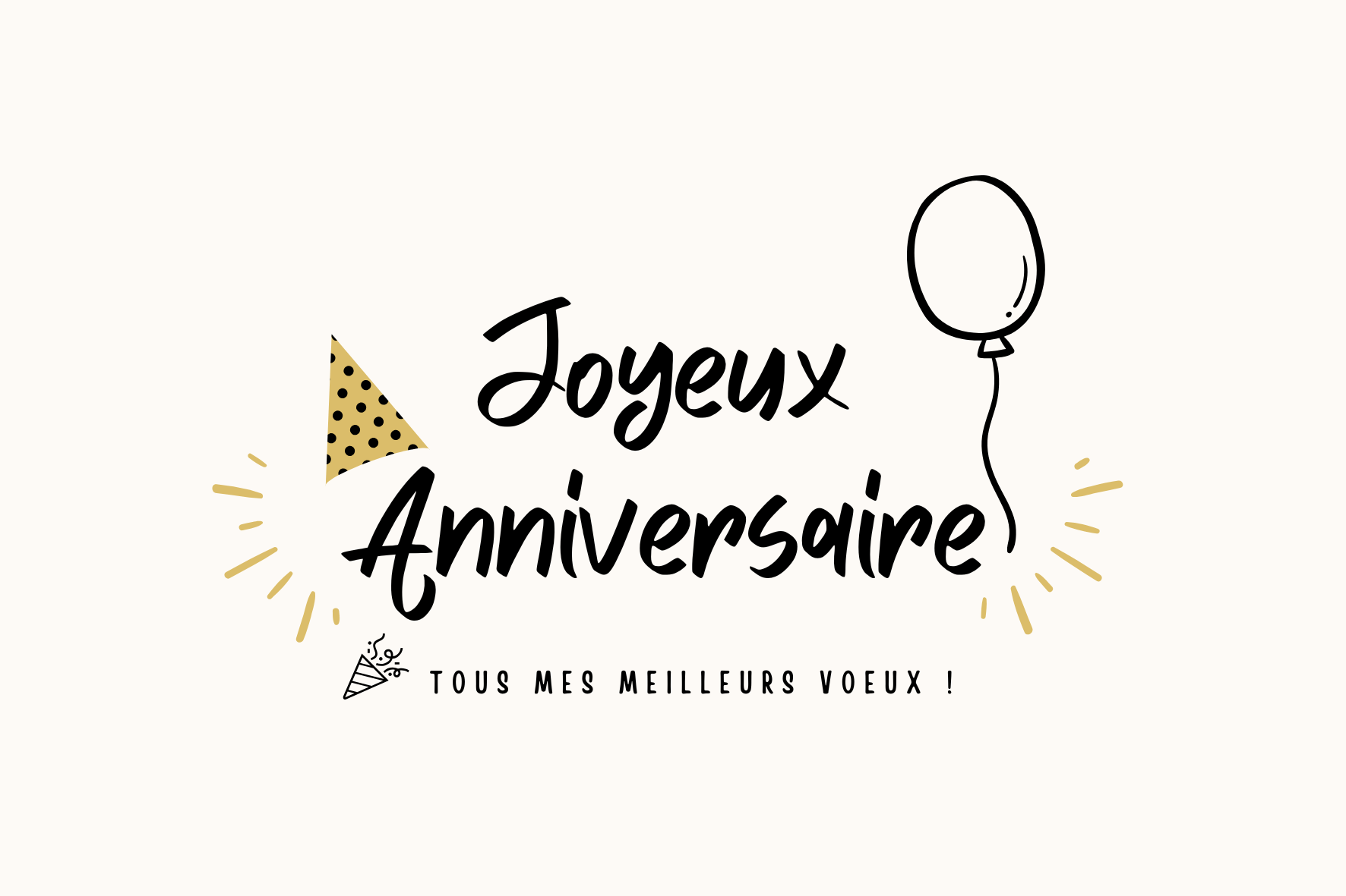 carte de voeux anniversaire - birthday greetings card - Glückwunschkarte zum Geburtstag