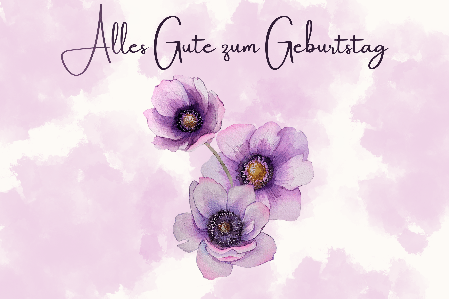 carte de voeux anniversaire - birthday greetings card - Glückwunschkarte zum Geburtstag