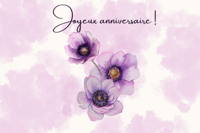 carte de voeux anniversaire - birthday greetings card - Glückwunschkarte zum Geburtstag