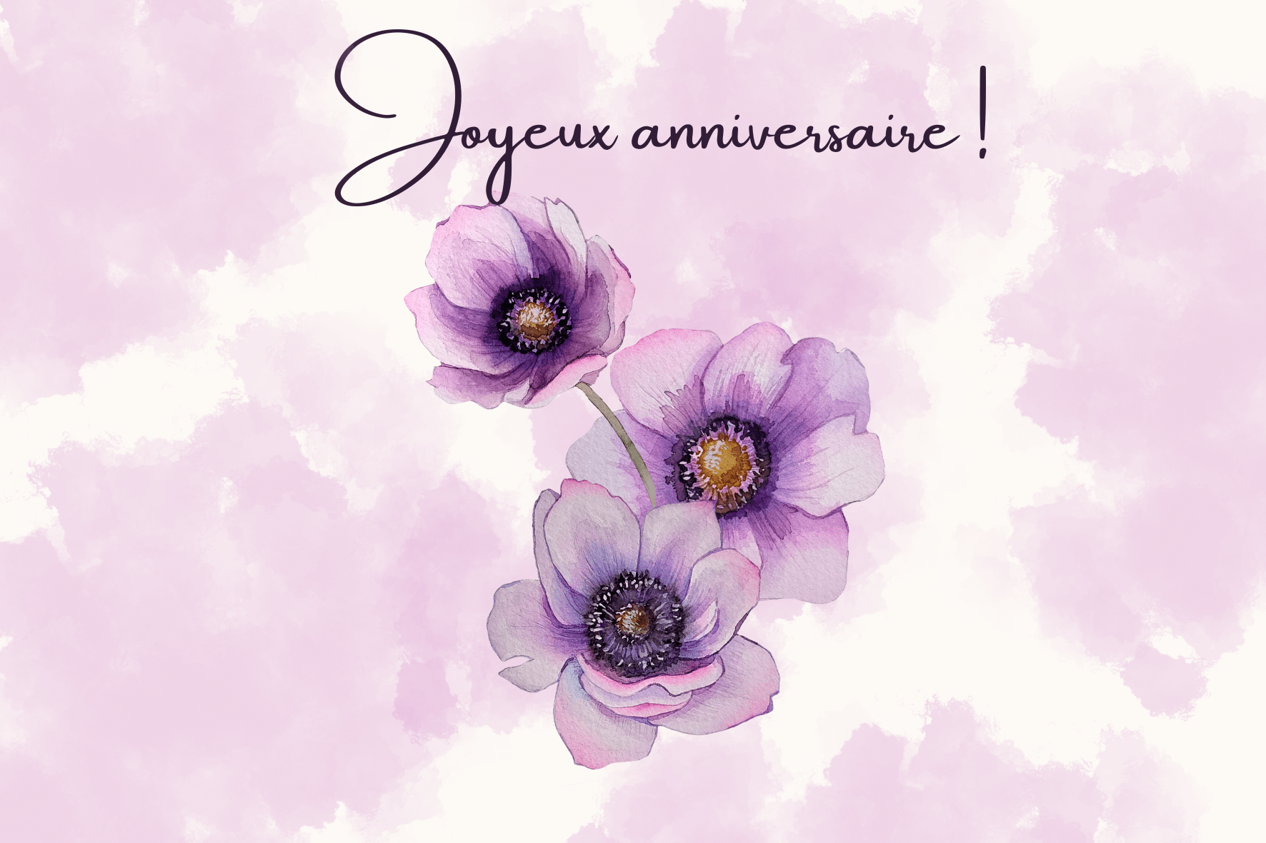 carte de voeux anniversaire - birthday greetings card - Glückwunschkarte zum Geburtstag
