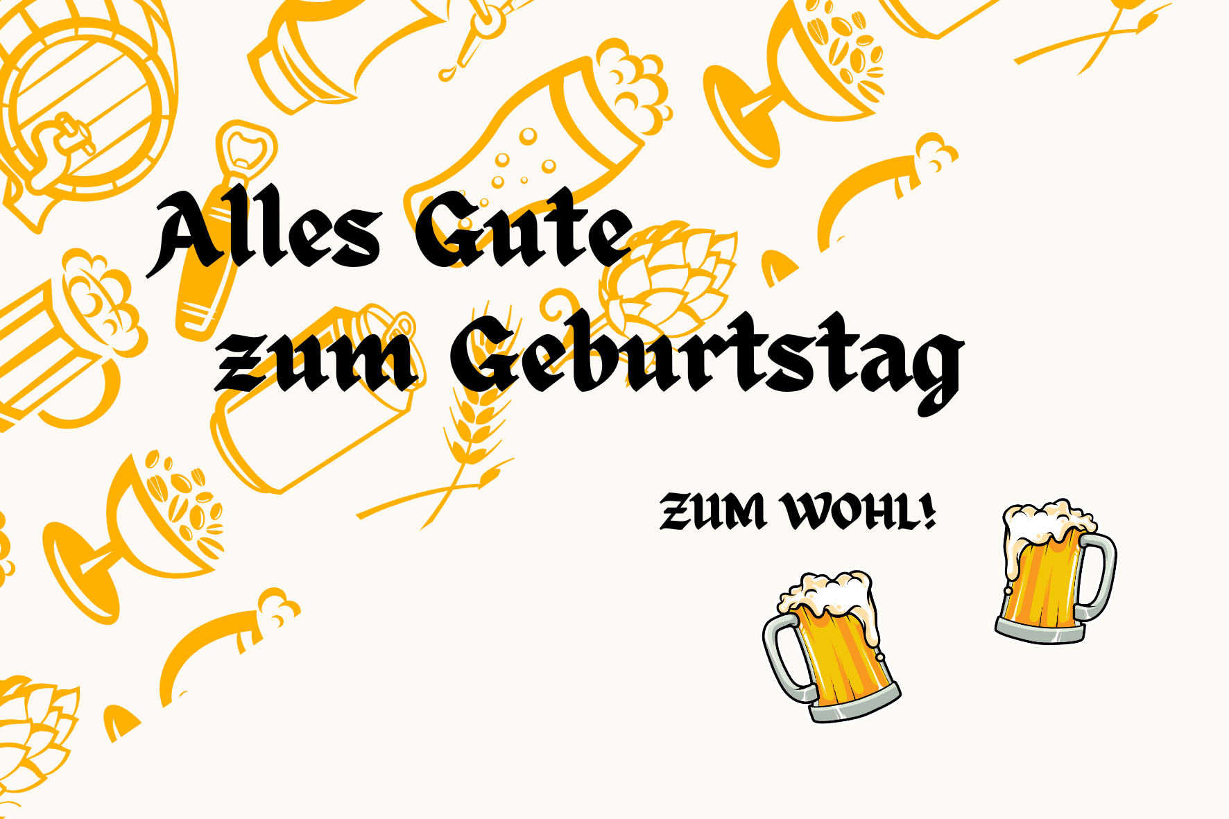 carte de voeux anniversaire - birthday greetings card - Glückwunschkarte zum Geburtstag