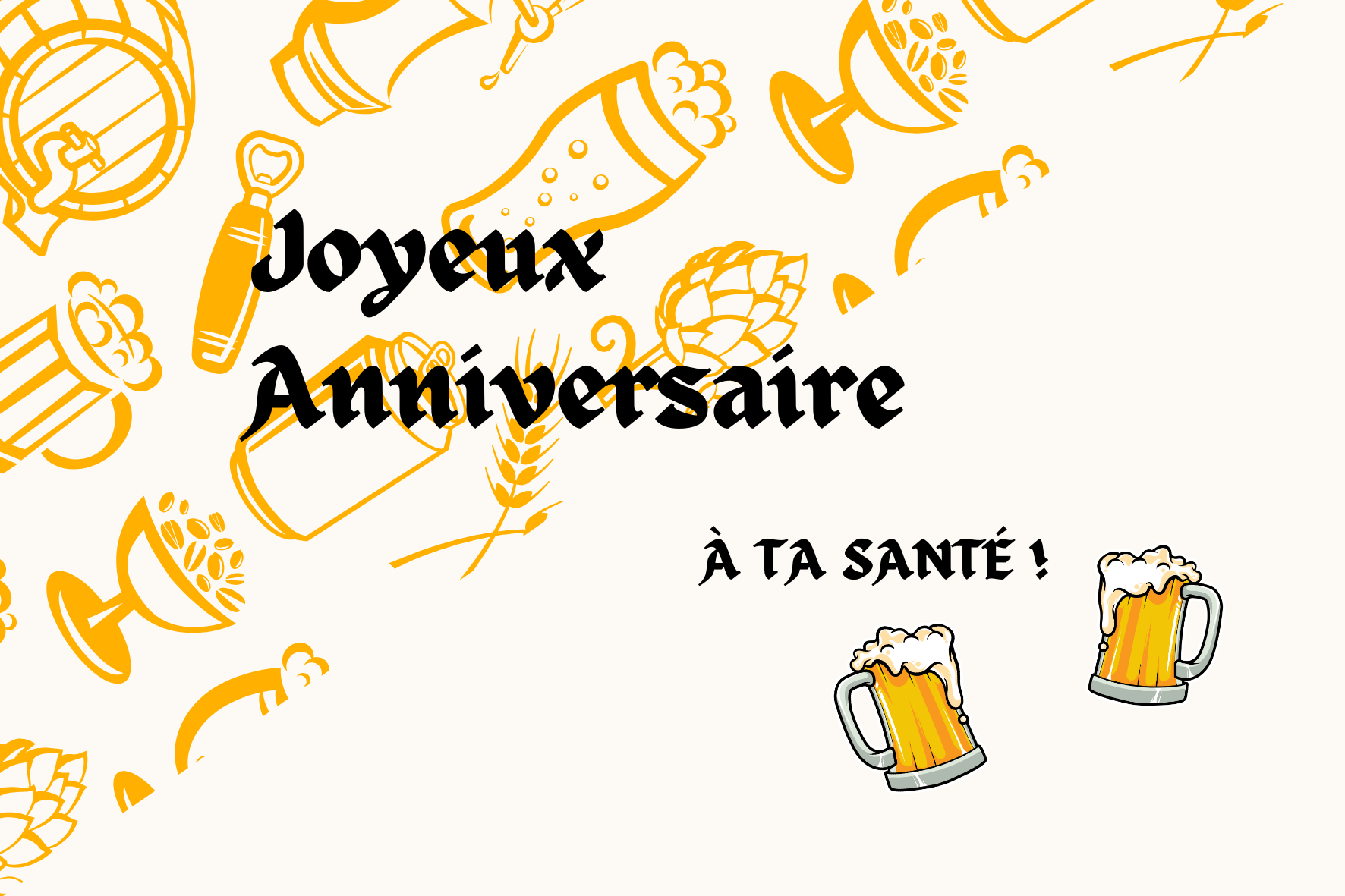 carte de voeux anniversaire - birthday greetings card - Glückwunschkarte zum Geburtstag
